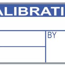 MRM-QLC-100-BL Calibration Sticker/Label, (25 x 13) mm , (1 x 0.5)”