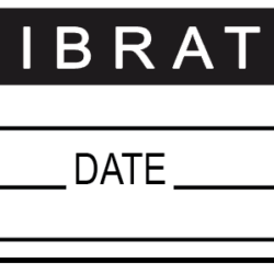 MRM-QLC-175-BK Calibration Sticker/Label, (44 x 16) mm