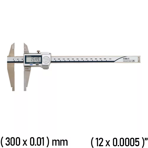 551-341-20 Mitutoyo Digimatic Caliper, Nib Style and Standard Jaws