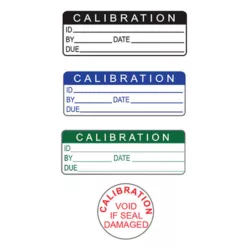 Calibration Stickers / Labels