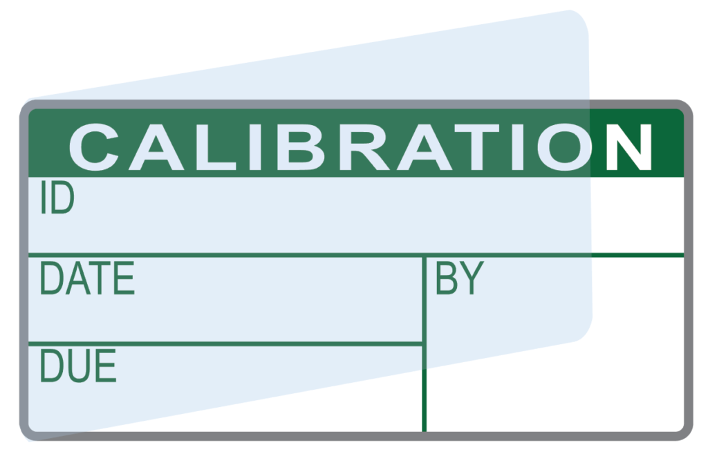 MRM-QLC-100-GR Calibration Sticker/Label, (25 x 13) mm / (1 x 0.5 ...