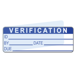 MRM-QLC-175-VF-BL Blue 1.75 verfication label