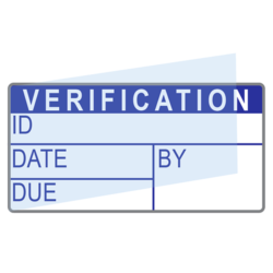 Blue Verification Label