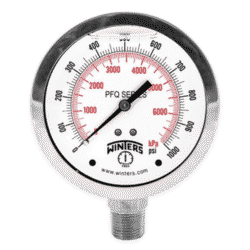 PFQ1213 Winters Dial Pressure Gauge (0 to 5000) psi , (0 to 34473.8) kPa