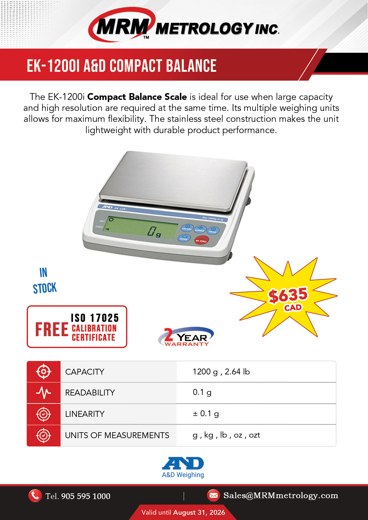 EK-1200i A&D Compact Balance Promotion