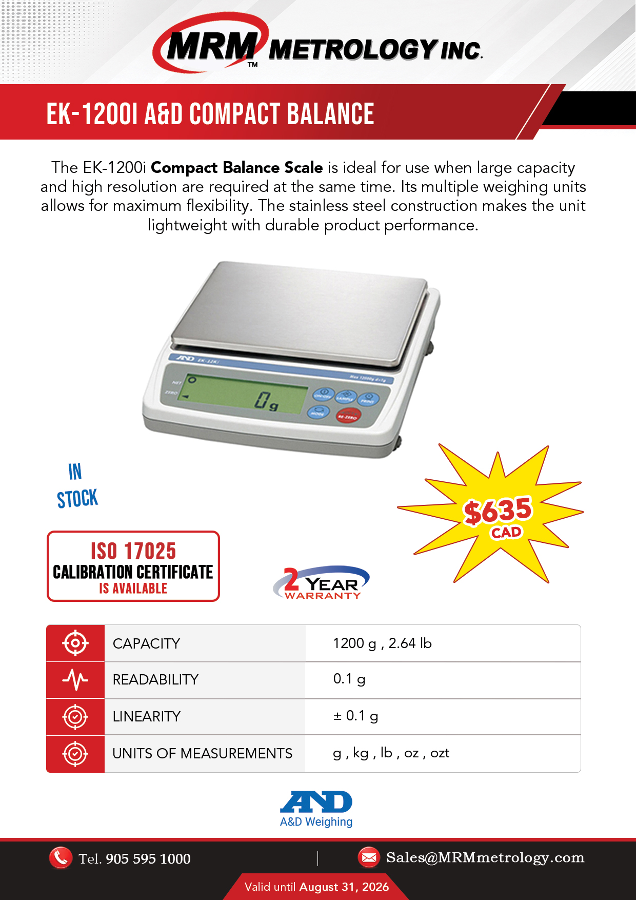 EK-1200i A&D Compact Balance Promotion