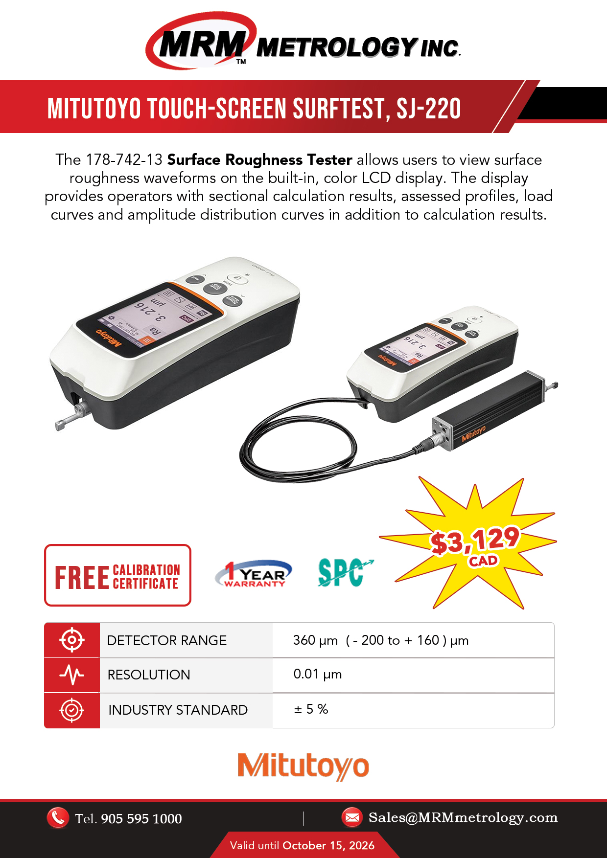 Mitutoyo Surftest SJ-220 Promotion